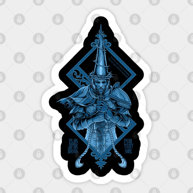 Penitent One - Blue Sticker by svthyp